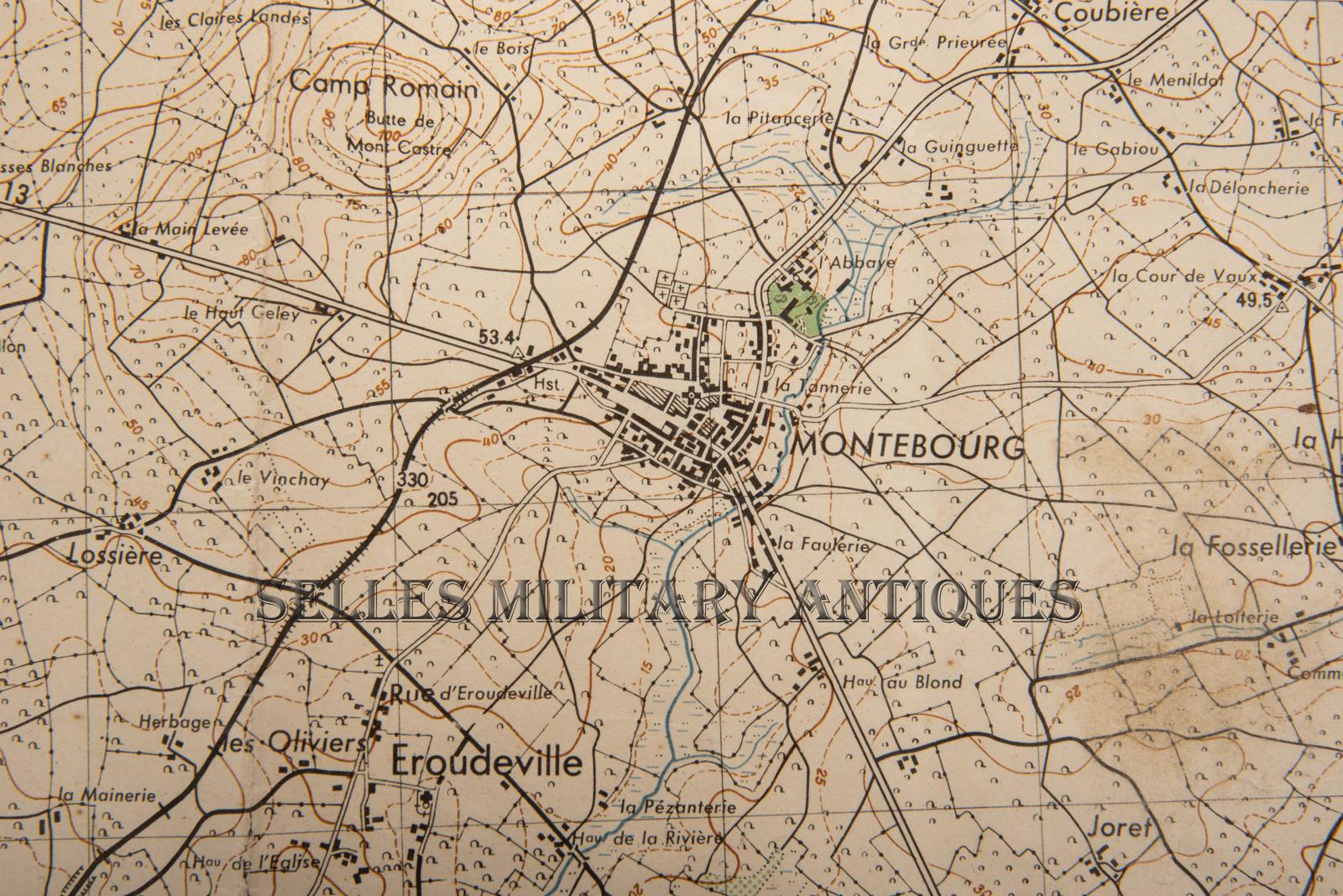 Carte SAINTEMÈREEGLISE Nr.12 Normandie allemande Selles Military