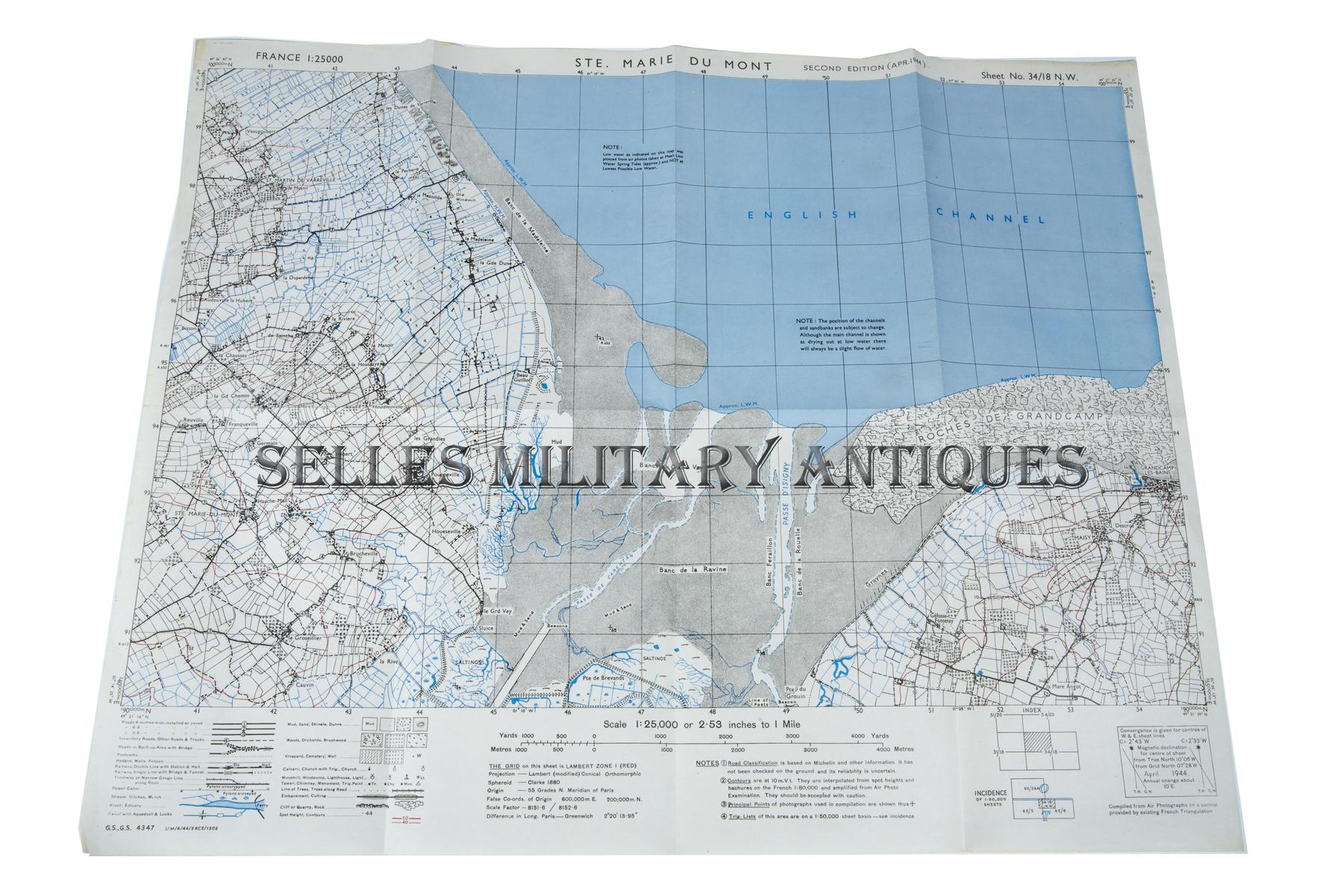 Carte SAINTEMARIEDUMONT 101st AB parachutiste Normandie US Selles