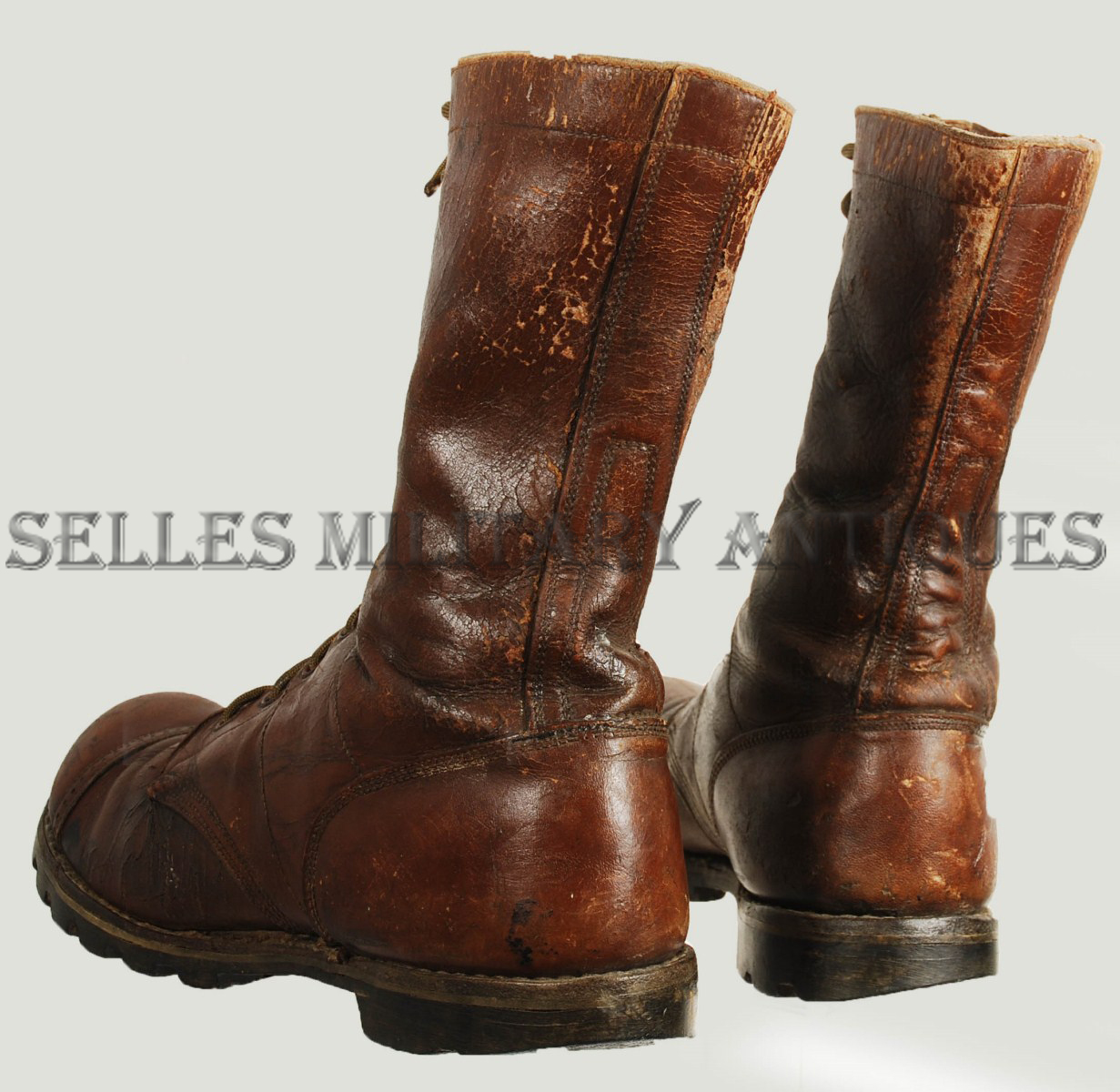 Bottes de saut de parachutiste US modifiée parachutiste français Indochine Selles Military