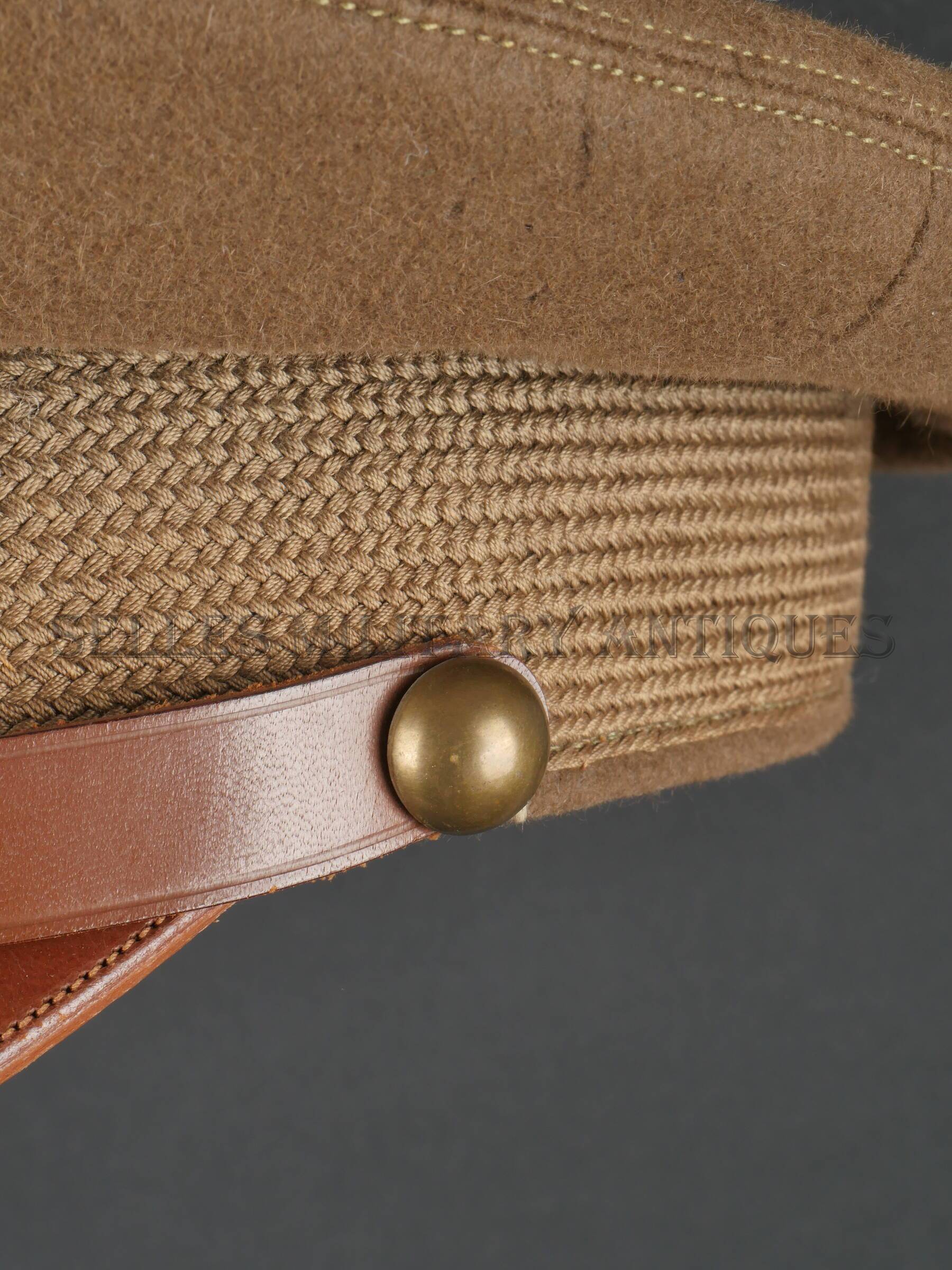 Fouet D'équitation Anglais Antique 19e - Casquette En Laiton - Bois