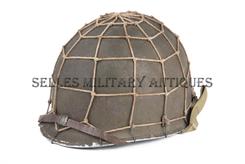 Casque M1 attaches fixes filet monté d'origine 79th Infantry Division US (1)
