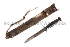 Couteau USM3 et fourreau cuir USM6 Marine Okinawa US (1)