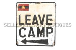 Panneau directionnel LEAVE CAMP Normandie Canadien (1)