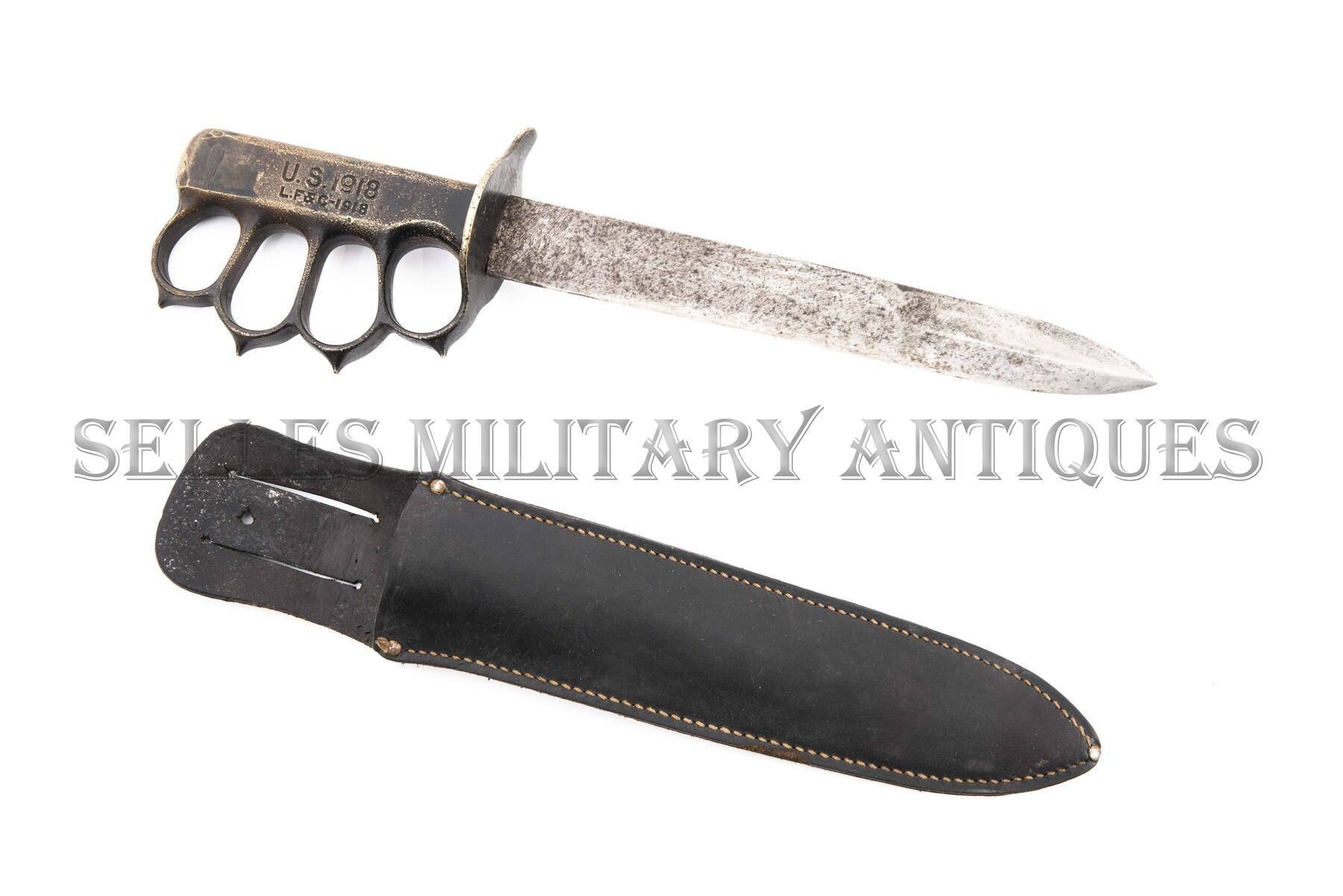 Couteau Trench Knife LF&C 1918 modifié US Selles Military Antiques