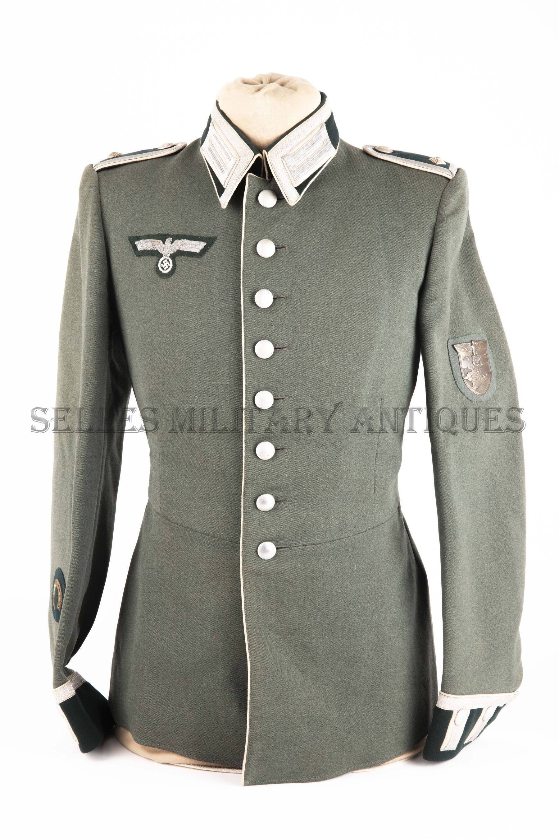 Veste Waffenrock sous-officier infanterie Heer Allemand (1)